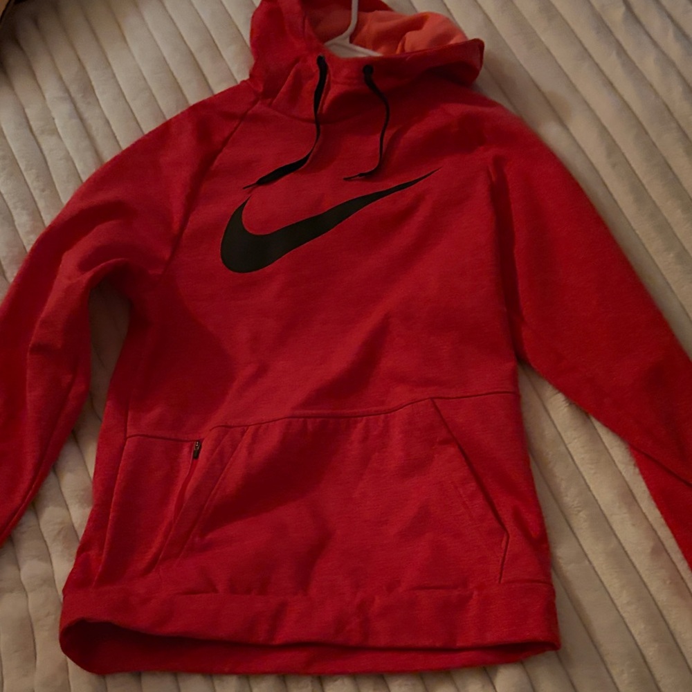 Nike Crimson Hoodie with Black Swoosh